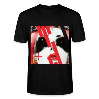 Monster #097 Nina - Stanley/Stella Unisex Bio-T-Shirt CRAFTER - Schwarz - Vorne - Alina (178cm) & Michal (187cm)