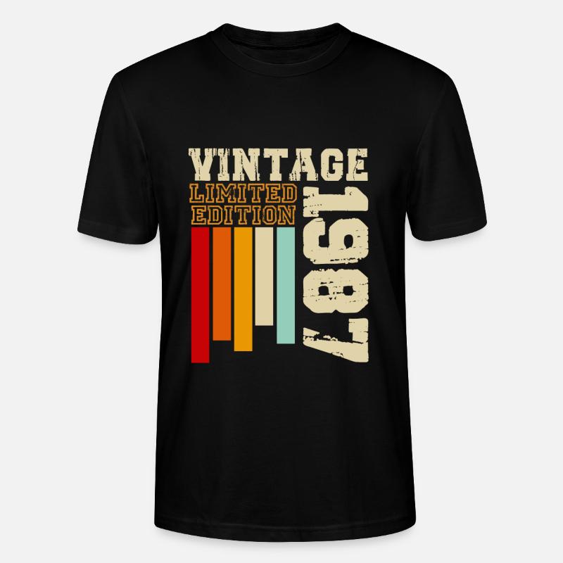 1987 - Stanley/Stella Unisex Bio-T-Shirt CRAFTER - Schwarz