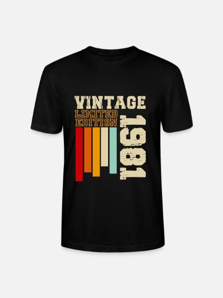 1981 - Stanley/Stella CRAFTER Unisex Organic T-Shirt - black