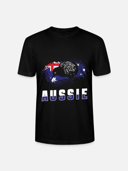 Australia Flag Animals - Stanley/Stella CRAFTER Unisex Organic T-Shirt - black