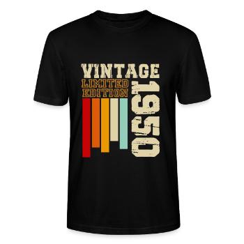 1950 - Stanley/Stella Unisex Bio-T-Shirt CRAFTER - Schwarz - Vorne - Alina (178cm) & Michal (187cm)
