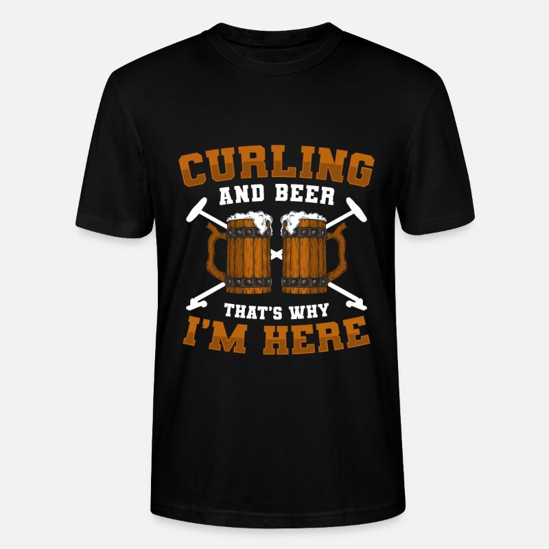 Équipe de curling sur glace - T-shirt bio CRAFTER Stanley Stella Unisexe - noir