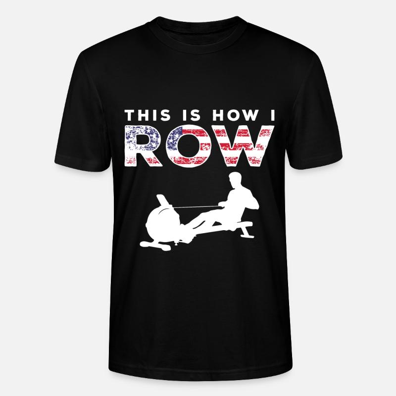 Rowing Machine Rower - Stanley/Stella CRAFTER Unisex Organic T-Shirt - black