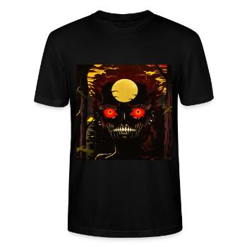 monster #099 Revelation - Stanley/Stella CRAFTER Unisex Organic T-Shirt - black - Front - Alina (178cm) & Michal (187cm)