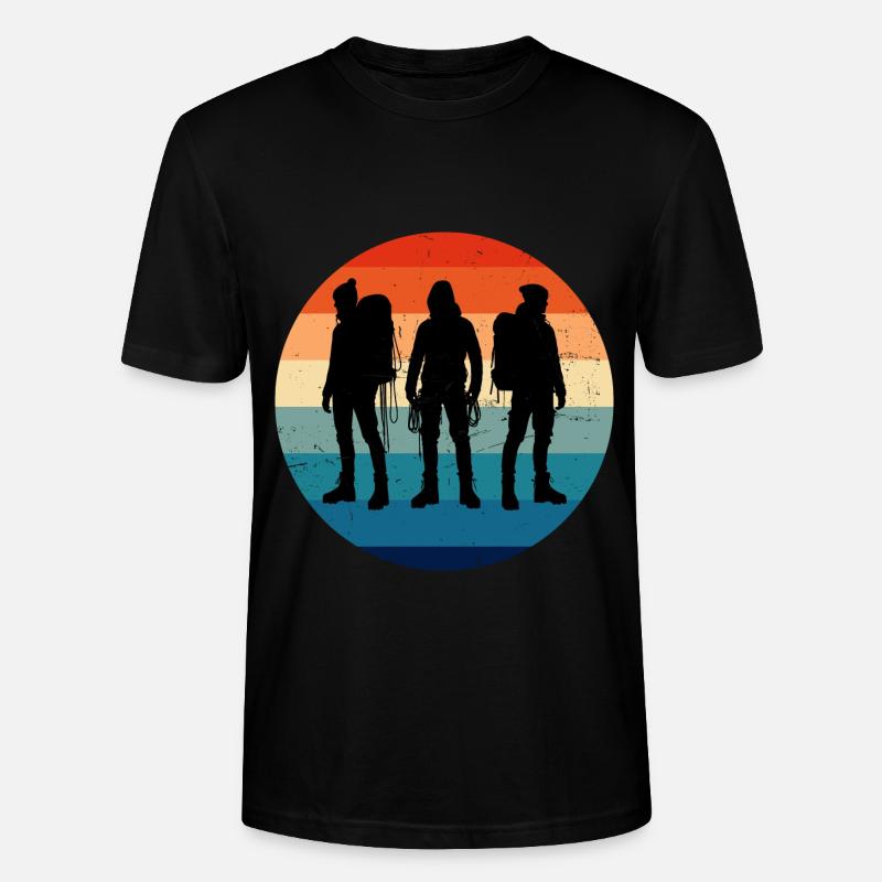 Bouldering Climber Boulder Climber Men - Stanley/Stella CRAFTER Unisex Organic T-Shirt - black