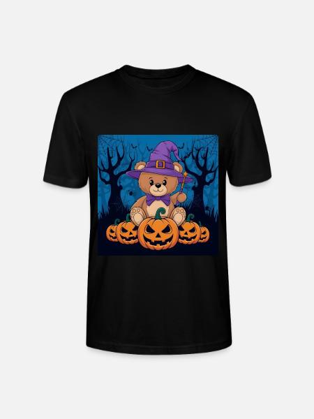 Halloween Teddy Bear Halloween Bear - Stanley/Stella CRAFTER Unisex Organic T-Shirt - black