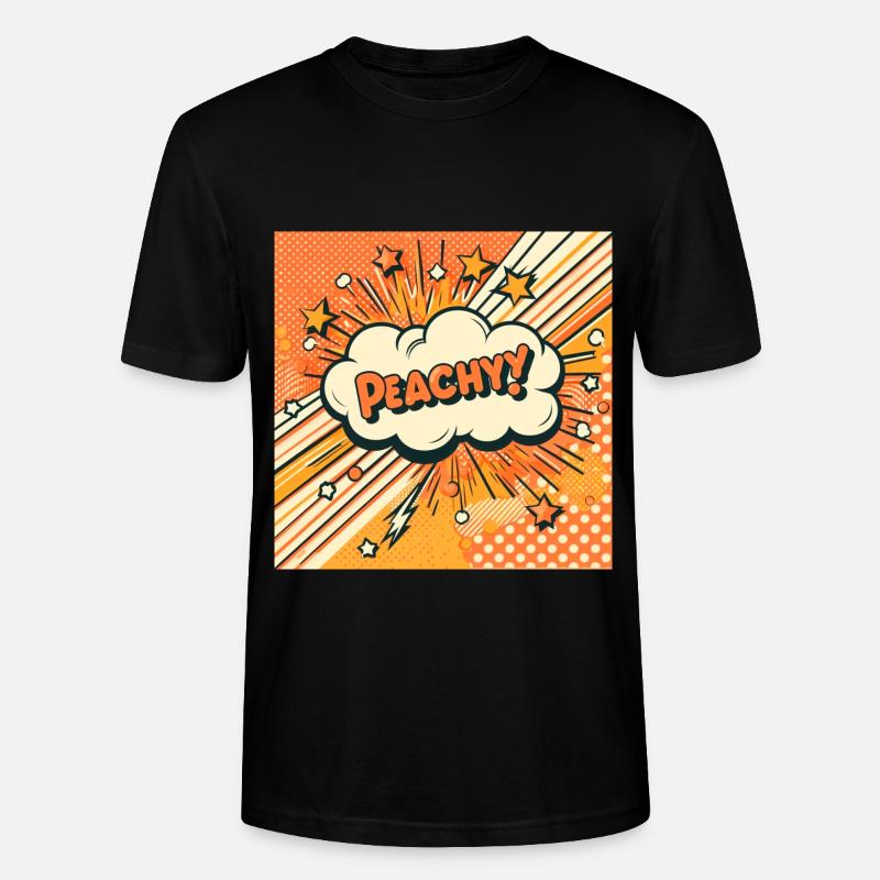 Peachy Pfirsich - Stanley/Stella Unisex Bio-T-Shirt CRAFTER - Schwarz