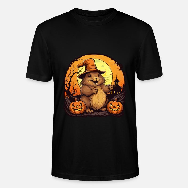 Halloween Capibara - Stanley/Stella Unisex Bio-T-Shirt CRAFTER - Schwarz