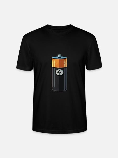 battery - Stanley/Stella CRAFTER Unisex Organic T-Shirt - black