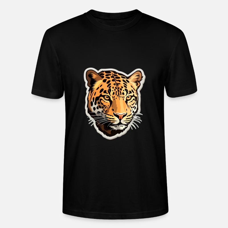 Leopard - Stanley/Stella Unisex Bio-T-Shirt CRAFTER - Schwarz