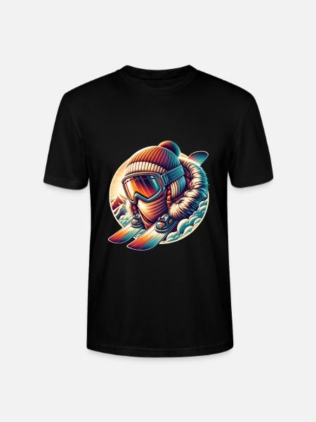 Ski - T-shirt bio CRAFTER Stanley Stella Unisexe - noir