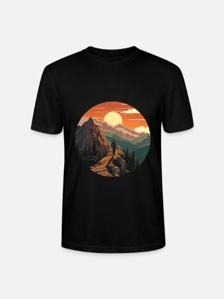 Hiking Nature Holidays - Stanley/Stella CRAFTER Unisex Organic T-Shirt - black
