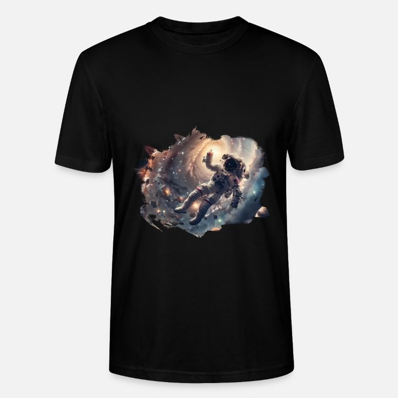 Astronaut Weltraum - Stanley/Stella Unisex Bio-T-Shirt CRAFTER - Schwarz