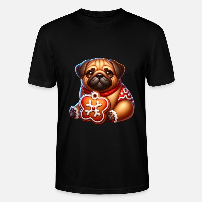 Mops - Stanley/Stella Unisex Bio-T-Shirt CRAFTER - Schwarz
