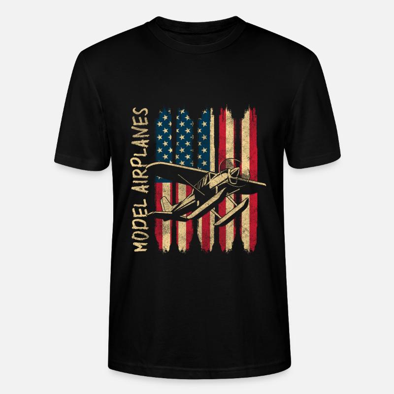 Modellflugzeug Fluggerrät - Stanley/Stella Unisex Bio-T-Shirt CRAFTER - Schwarz
