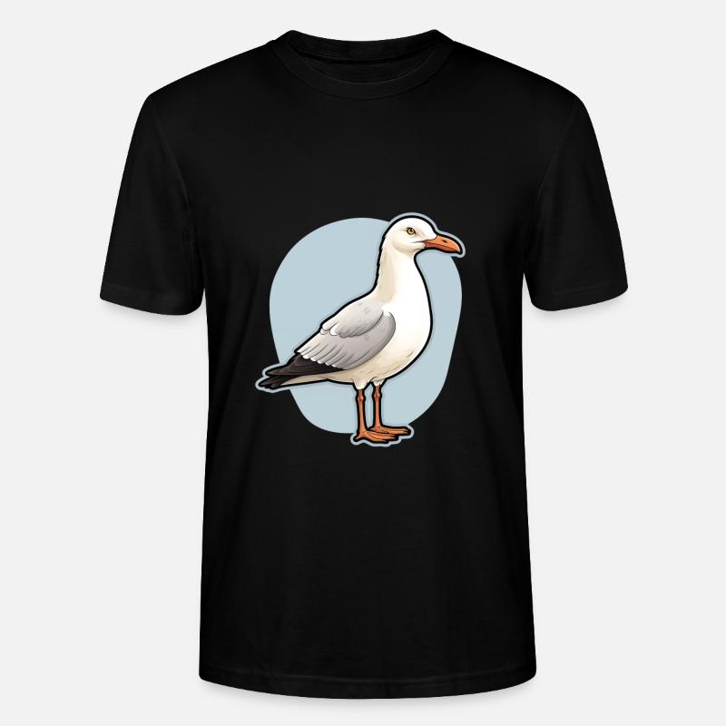 Oiseau de mer Mouette - T-shirt bio CRAFTER Stanley Stella Unisexe - noir