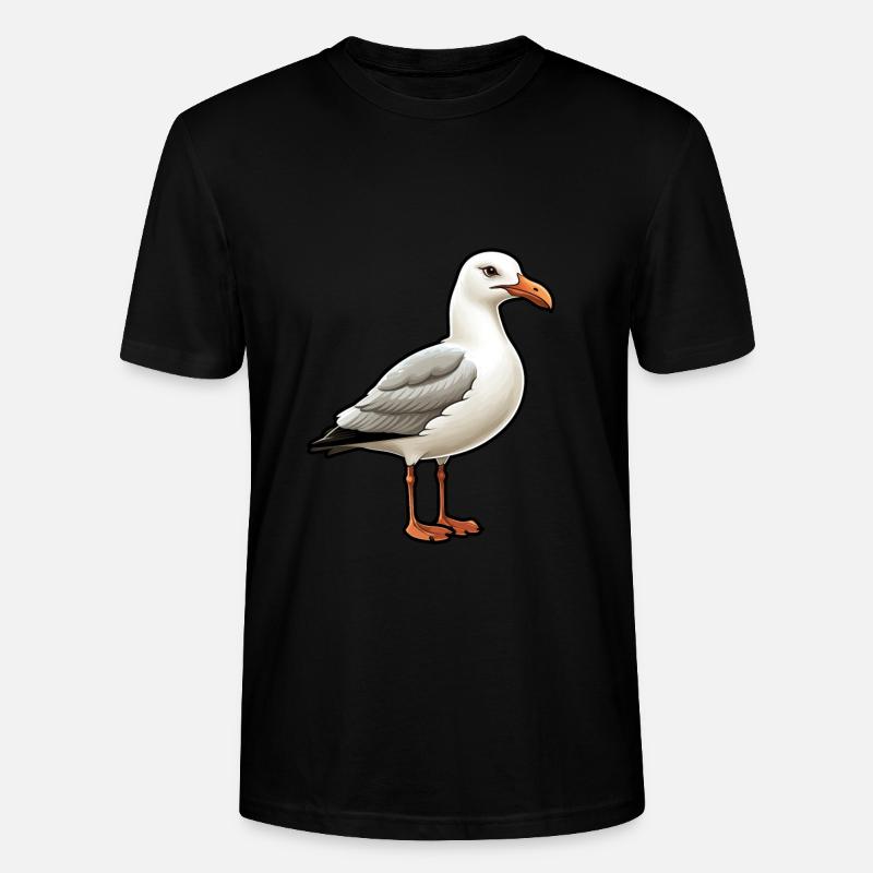 Möwe Seevogel - Stanley/Stella Unisex Bio-T-Shirt CRAFTER - Schwarz