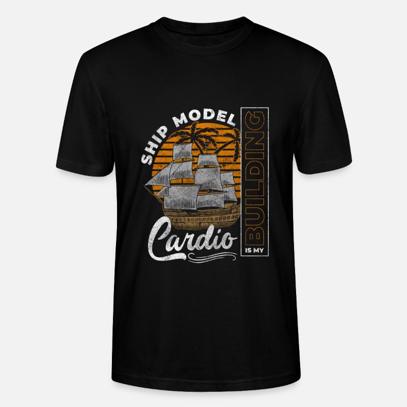 Modellschiff Kapitän Boote Schifffahrt - Stanley/Stella Unisex Bio-T-Shirt CRAFTER - Schwarz
