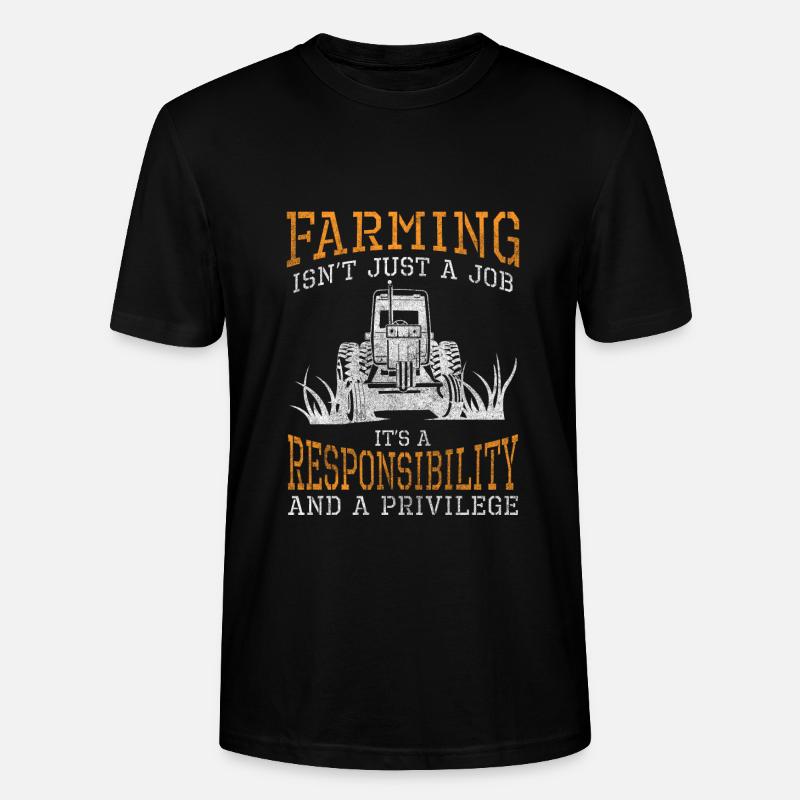 Bauer Bauernhof Mistgabel Berufung - Stanley/Stella Unisex Bio-T-Shirt CRAFTER - Schwarz