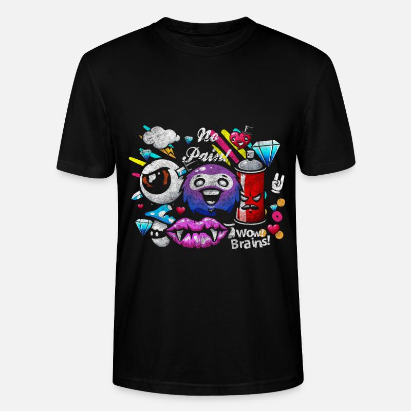 Sprayer Bunt Neon - Stanley/Stella Unisex Bio-T-Shirt CRAFTER - Schwarz