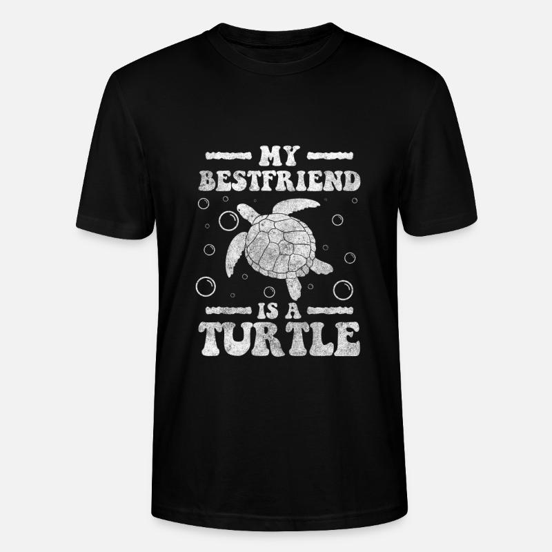 Schildkröte Natur Meeresbewohner Langsam - Stanley/Stella Unisex Bio-T-Shirt CRAFTER - Schwarz