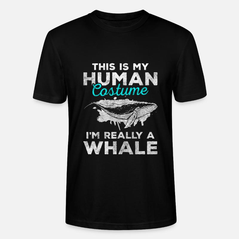 Baleines Créatures Marines Lac - T-shirt bio CRAFTER Stanley Stella Unisexe - noir