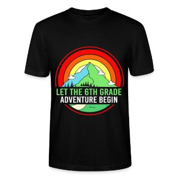 6. Klasse - Stanley/Stella Unisex Bio-T-Shirt CRAFTER - Schwarz - Vorne - Alina (178cm) & Michal (187cm)