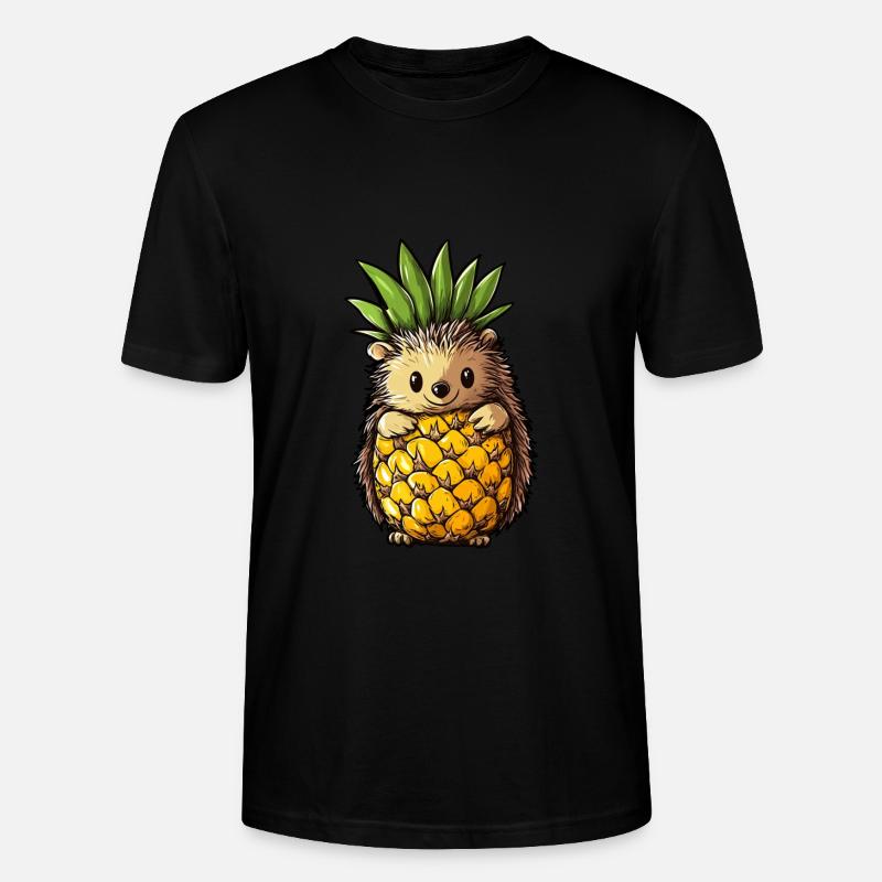 Ananas Igel - Stanley/Stella Unisex Bio-T-Shirt CRAFTER - Schwarz