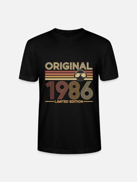 1986 - Stanley/Stella CRAFTER Unisex Organic T-Shirt - black