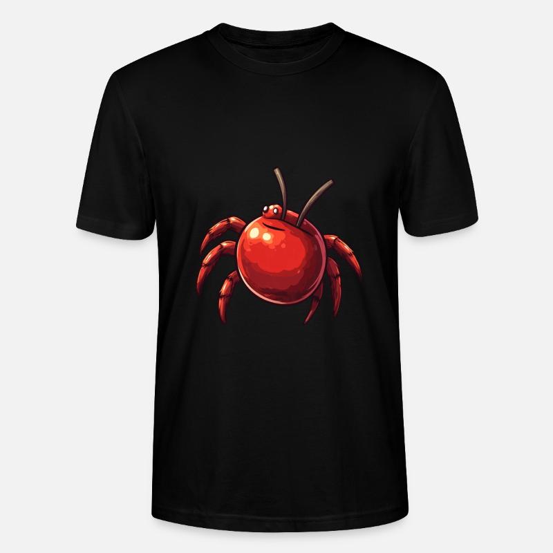 Kirschspinne Kirsche Spinne - Stanley/Stella Unisex Bio-T-Shirt CRAFTER - Schwarz