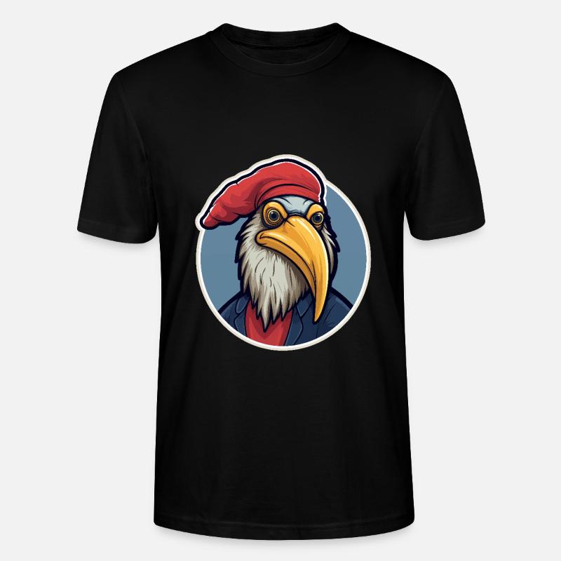 Aigle avec chapeau - T-shirt bio CRAFTER Stanley Stella Unisexe - noir