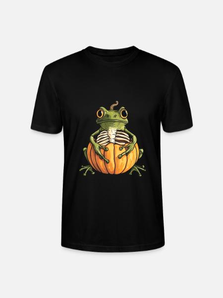 Pumpkin frog frog pumpkin - Stanley/Stella CRAFTER Unisex Organic T-Shirt - black