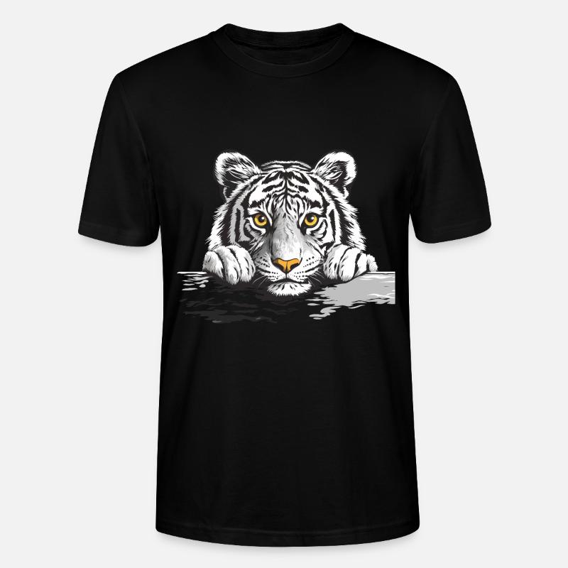 Tiger - Stanley/Stella Unisex Bio-T-Shirt CRAFTER - Schwarz