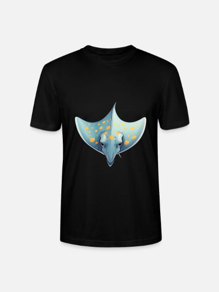 Ray Ocean Motif Sea Lover - Stanley/Stella CRAFTER Unisex Organic T-Shirt - black