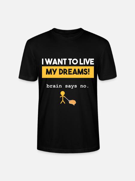 If Brain says no... - Stanley/Stella CRAFTER Unisex Organic T-Shirt - black