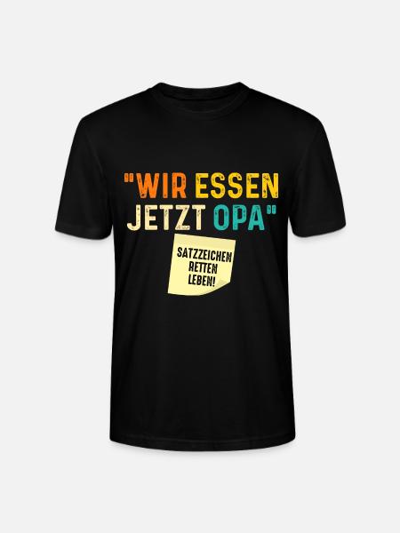 Wir essen jetzt Opa - Stanley/Stella Unisex Bio-T-Shirt CRAFTER - Schwarz
