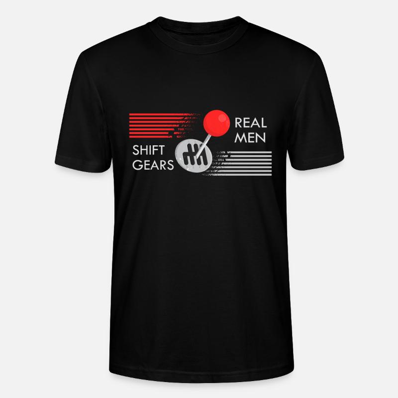 Echte Männer schalten - Stanley/Stella Unisex Bio-T-Shirt CRAFTER - Schwarz