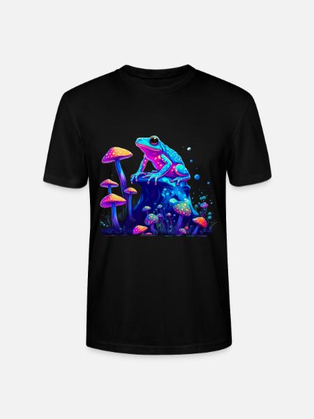 Ästhetischer Frosch Pilze Frösche - Stanley/Stella Unisex Bio-T-Shirt CRAFTER - Schwarz