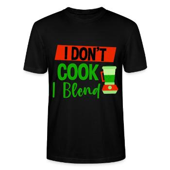 I Don't Cook I Blend 4 - Stanley/Stella CRAFTER Unisex Organic T-Shirt - black - Front - Alina (178cm) & Michal (187cm)