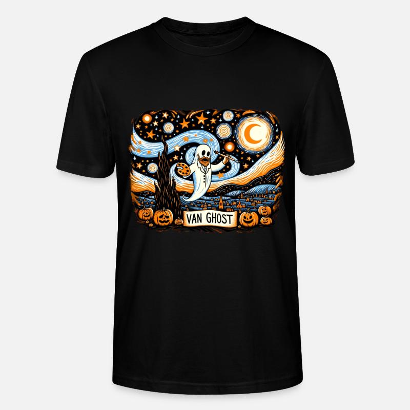 Van Ghost Art Professeur d’Halloween - T-shirt bio CRAFTER Stanley Stella Unisexe - noir