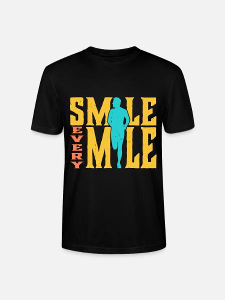 Smile Every Mile 5 - Stanley/Stella CRAFTER Unisex Organic T-Shirt - black