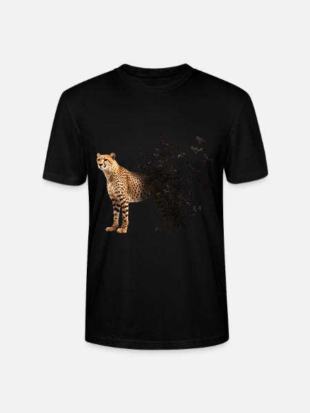Cheetah - Stanley/Stella CRAFTER Unisex Organic T-Shirt - black