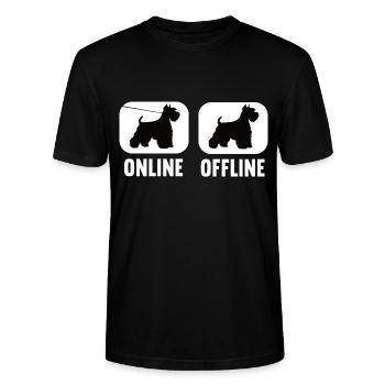 Online Offline Schnauzer Riesenschnauzer Schnauz - Stanley/Stella Unisex Bio-T-Shirt CRAFTER - Schwarz - Vorne - Alina (178cm) & Michal (187cm)