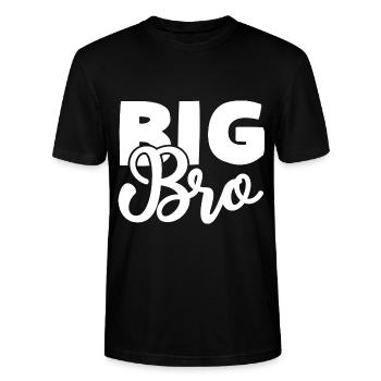 Big Bro - Stanley/Stella CRAFTER Unisex Organic T-Shirt - black - Front - Alina (178cm) & Michal (187cm)