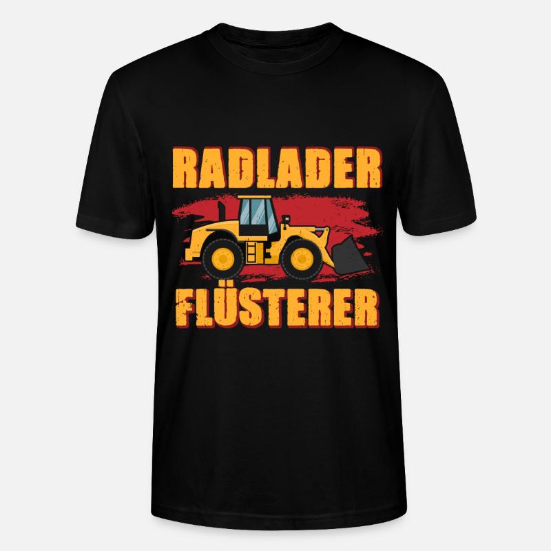Radlader Flüsterer Retro Radladerfahrer - Stanley/Stella Unisex Bio-T-Shirt CRAFTER - Schwarz