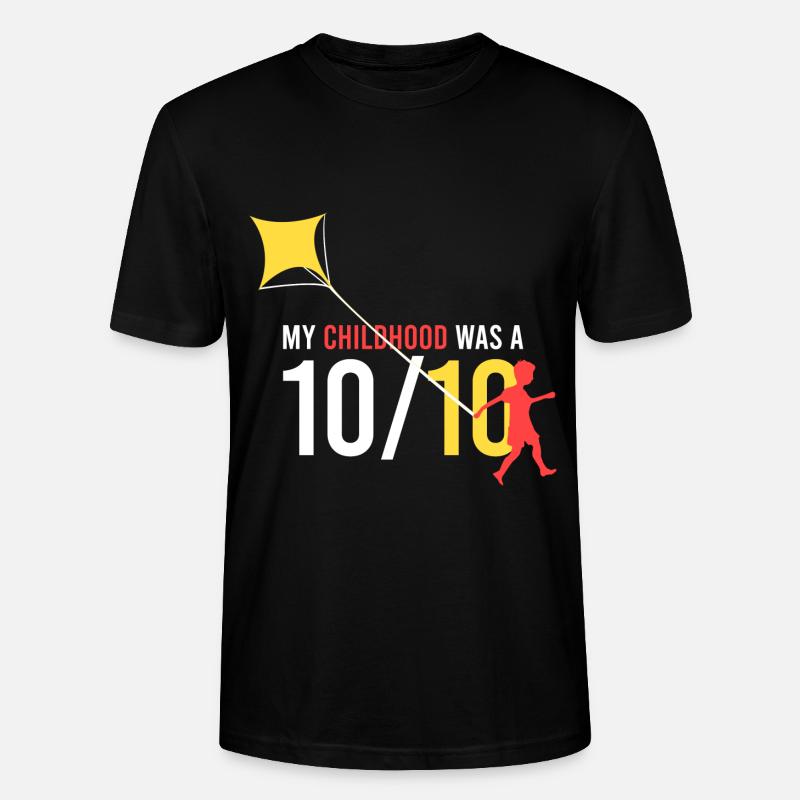 meine Kindheit war eine 10/10 - Stanley/Stella Unisex Bio-T-Shirt CRAFTER - Schwarz