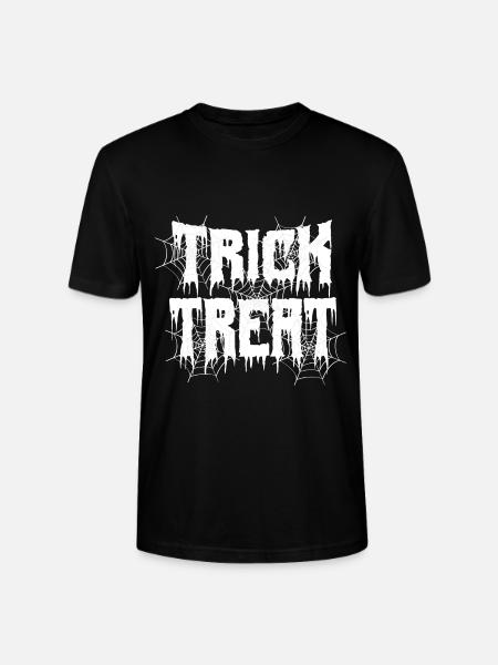 trick treat, Halloween. - Stanley/Stella CRAFTER Unisex Organic T-Shirt - black