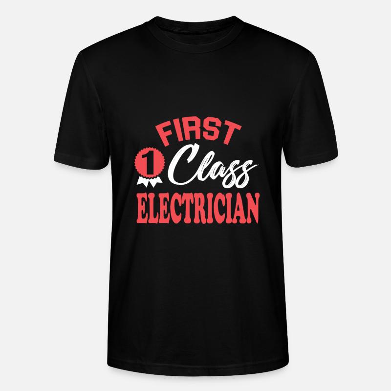 First-class electronics technician - Stanley/Stella CRAFTER Unisex Organic T-Shirt - black