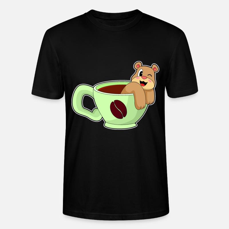 Bear Coffee - Stanley/Stella CRAFTER Unisex Organic T-Shirt - black