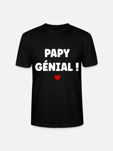 papy génial - T-shirt bio CRAFTER Stanley Stella Unisexe - noir